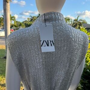 Zara Silver Sleeveless Dress